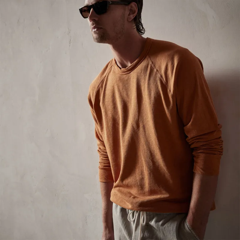 Vintage French Terry Sweatshirt - Citrine Pigment sold by James Perse