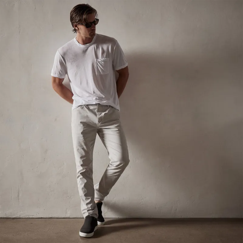 Brushed Twill 5 Pocket Pant - Salt Pigment sold by James Perse