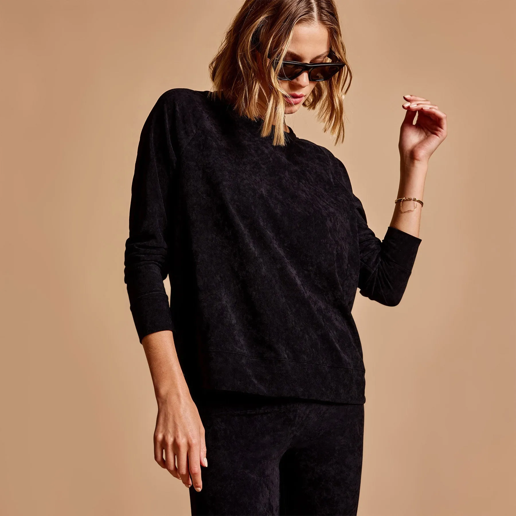 Velvet Sweatshirt - Black sold by James Perse product image thumbnail 4