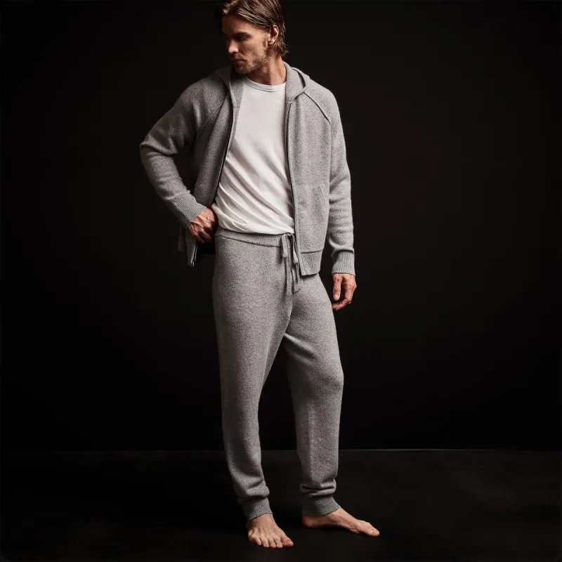 Recycled Cashmere Track Pant - Heather Grey sold by James Perse