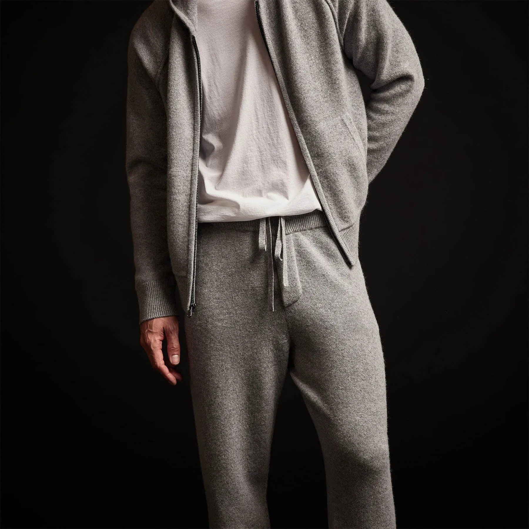 Recycled Cashmere Track Pant - Heather Grey sold by James Perse product image thumbnail 3