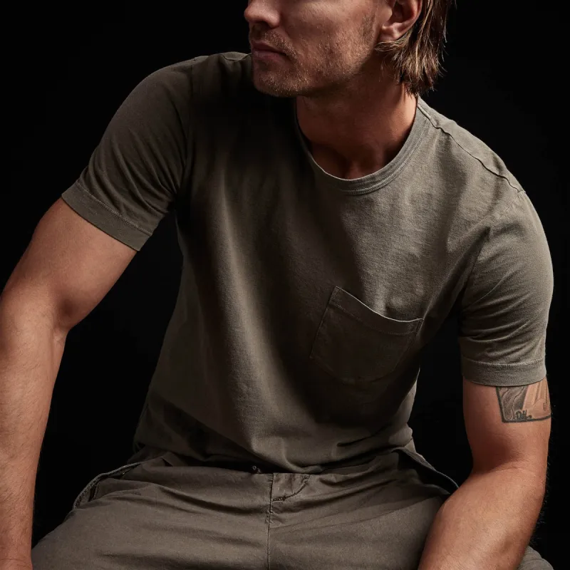 Lightweight Jersey Pocket Tee - Ammo Pigment sold by James Perse
