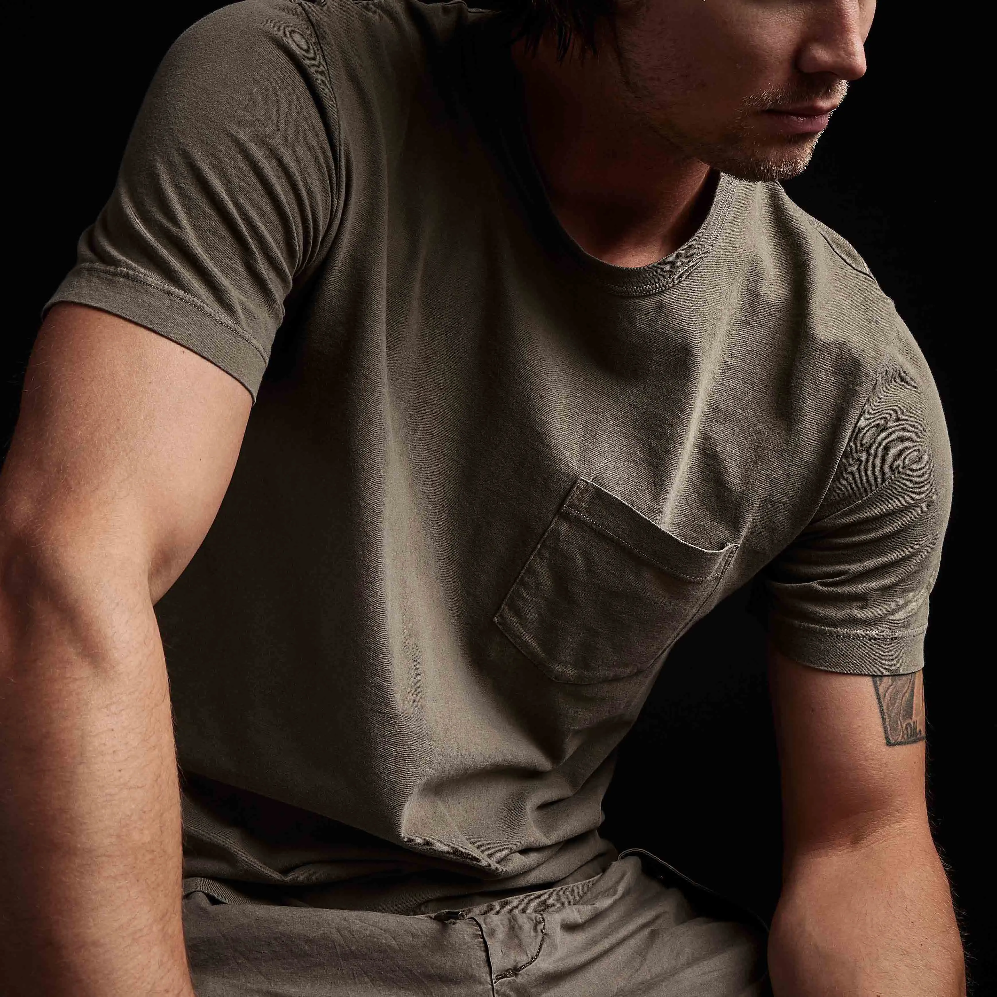 Lightweight Jersey Pocket Tee - Ammo Pigment sold by James Perse product image thumbnail 2