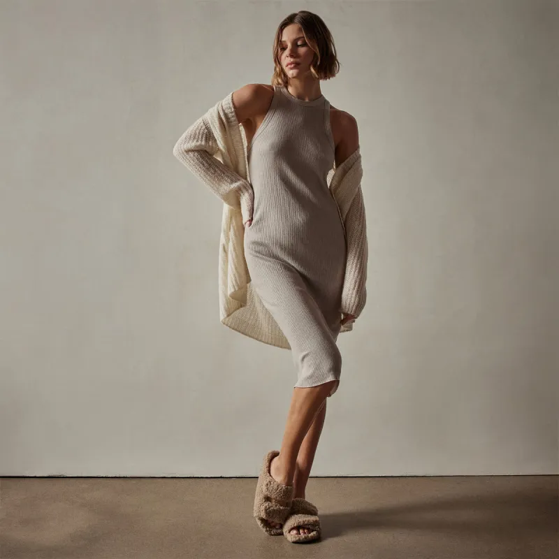 Cotton Cashmere Tank Dress - Toast sold by James Perse