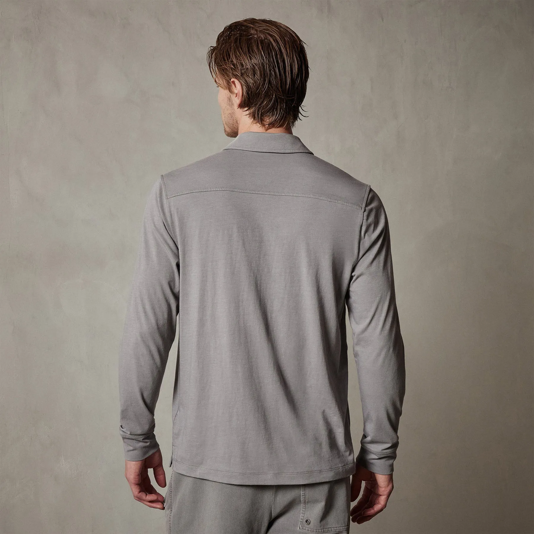 Clean Finish Jersey Shirt - Silver Grey sold by James Perse product image thumbnail 3