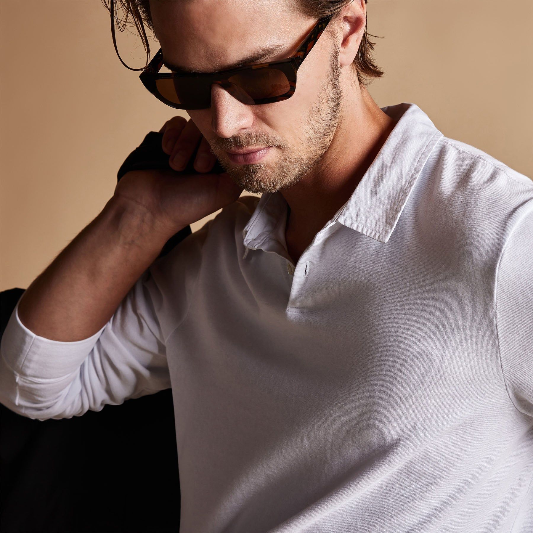 Cotton Jersey Polo - White sold by James Perse product image thumbnail 2