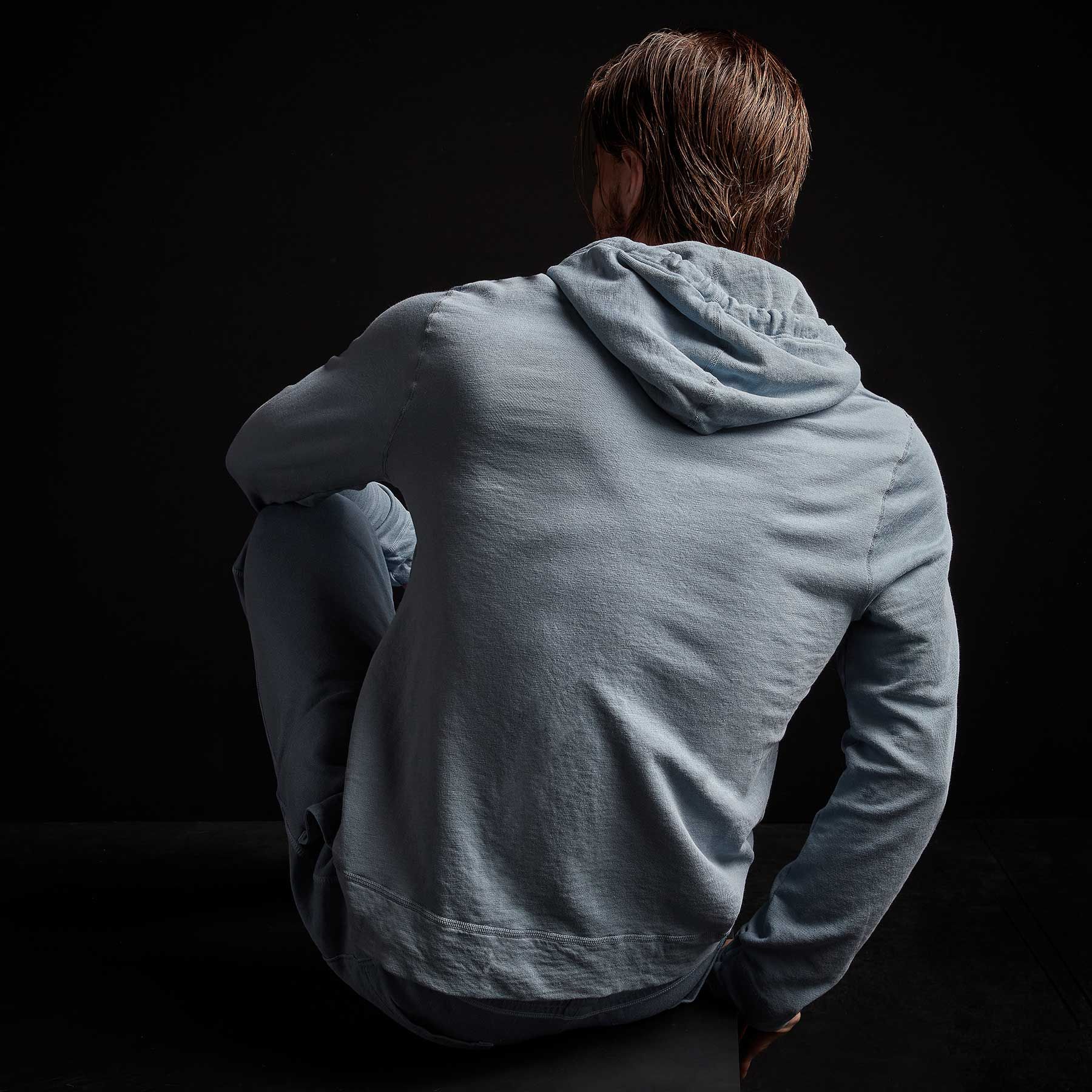 Vintage French Terry Zip Up Hoodie - Bluestone Pigment sold by James Perse product image thumbnail 3