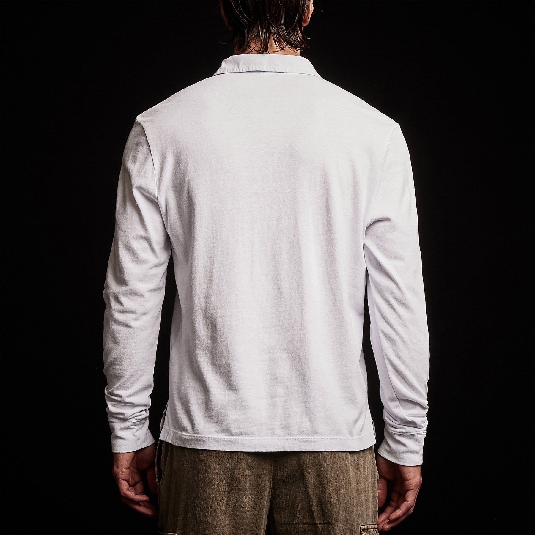 Cotton Jersey Polo - White sold by James Perse product image thumbnail 5
