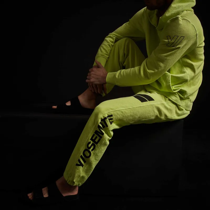 French Terry Sweatpant - Bright Neon/Black sold by James Perse