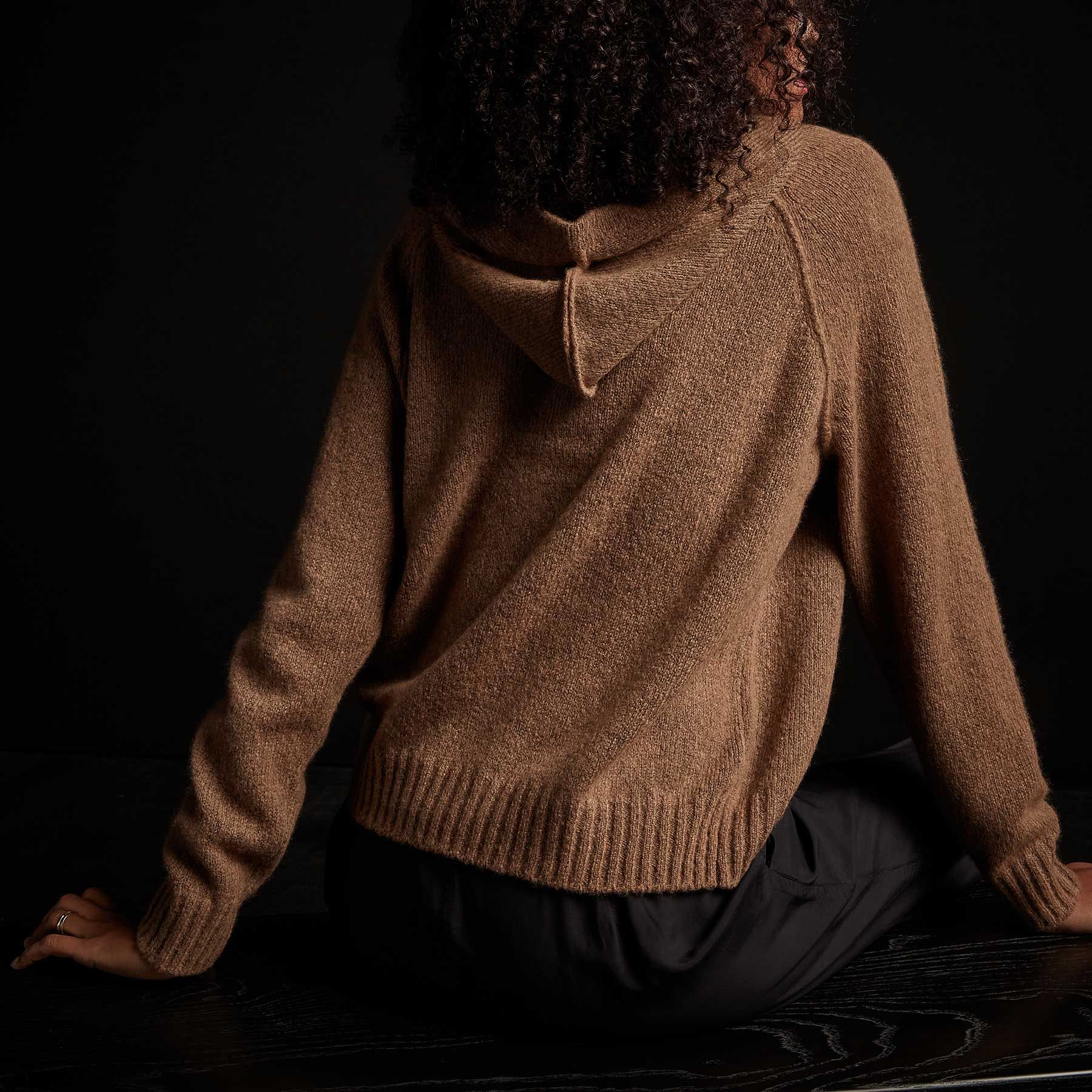 Lightweight Cashmere Hoodie - Walnut sold by James Perse product image thumbnail 4