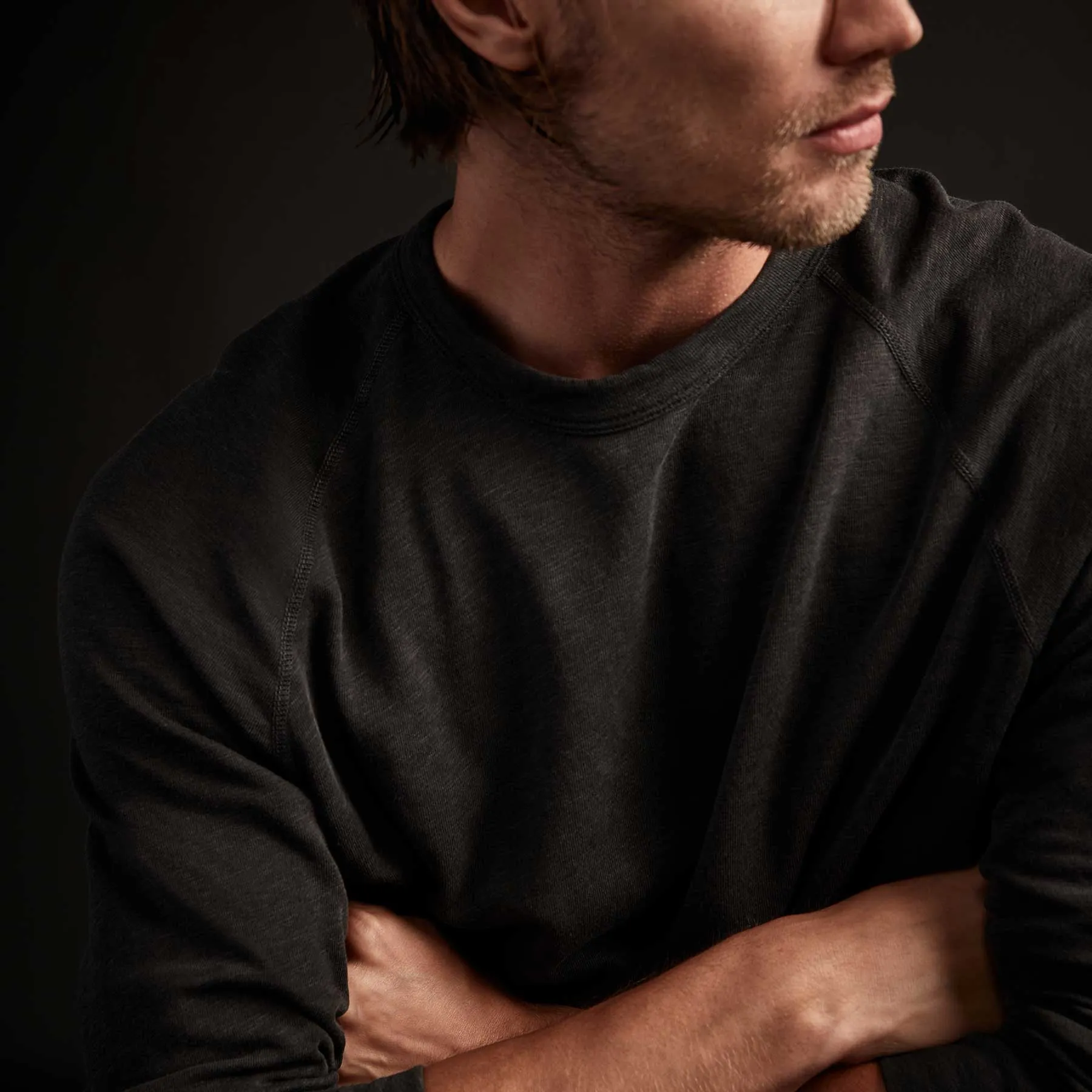 Vintage French Terry Sweatshirt - Carbon Pigment sold by James Perse product image thumbnail 3