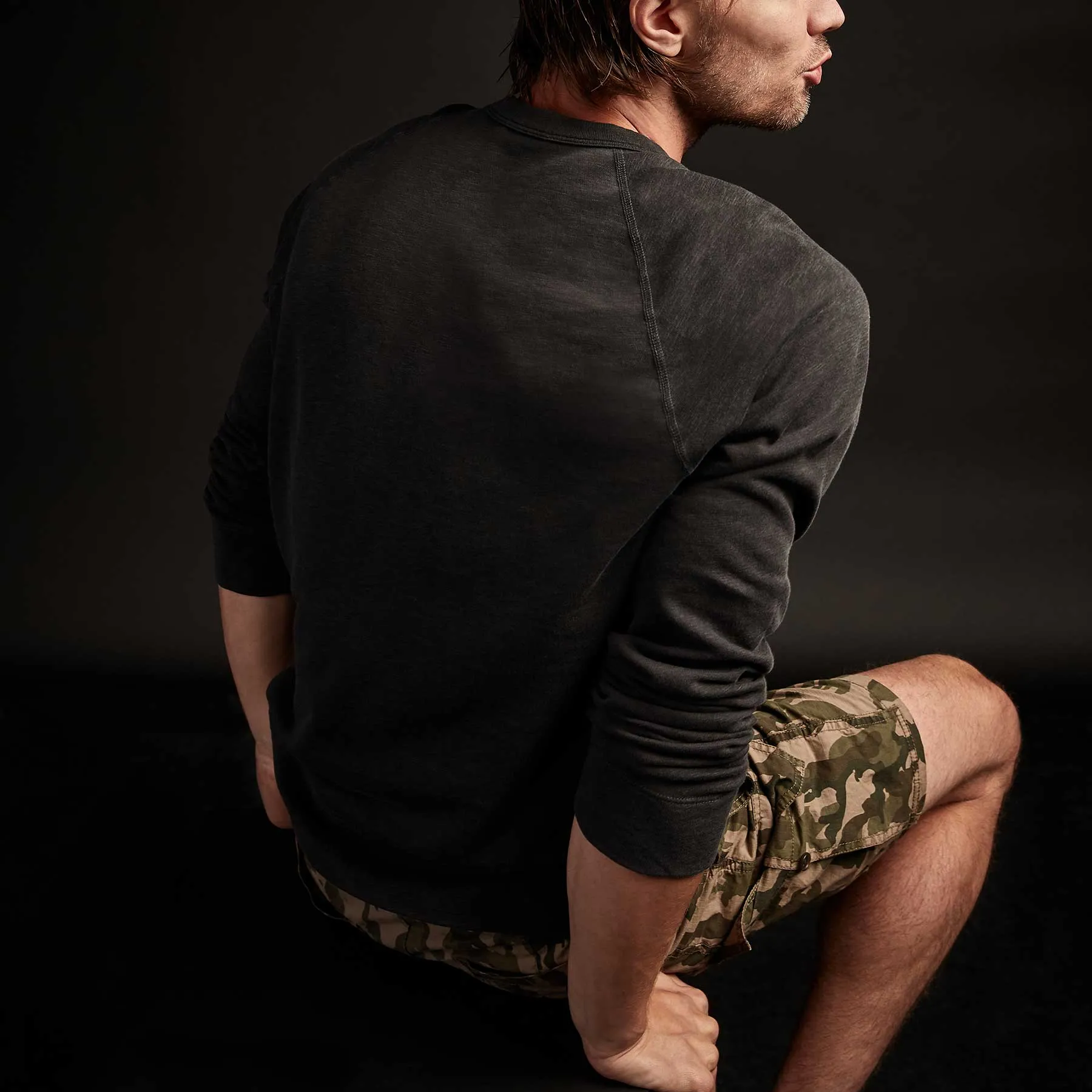 Vintage French Terry Sweatshirt - Carbon Pigment sold by James Perse product image thumbnail 2