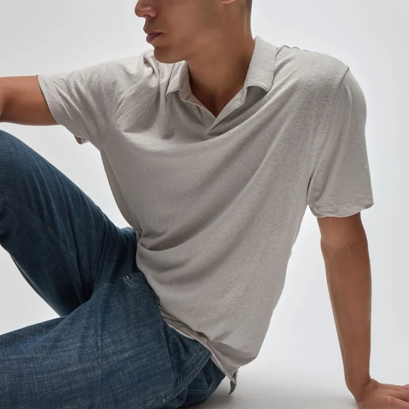 Cotton Jersey Polo - Salt sold by James Perse