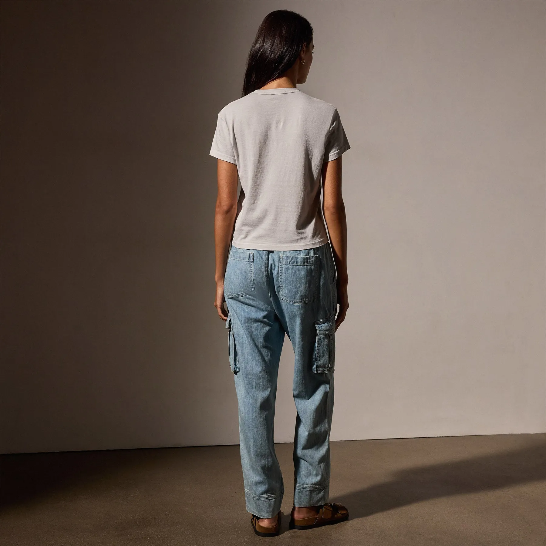 Shrunken Crew Neck Tee - Salt Pigment sold by James Perse product image thumbnail 4