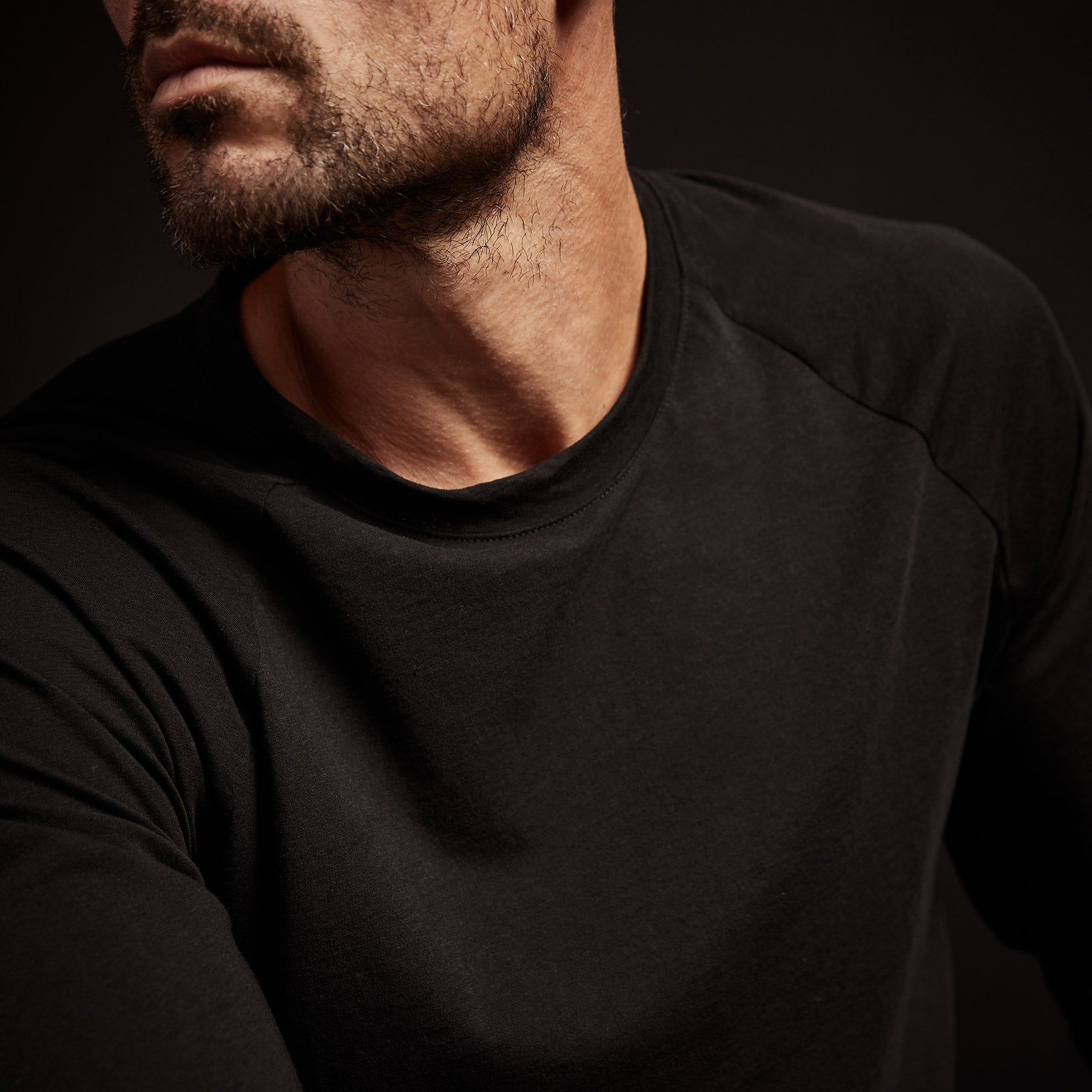 High Twist Recycled Jersey Raglan - Black sold by James Perse product image thumbnail 4