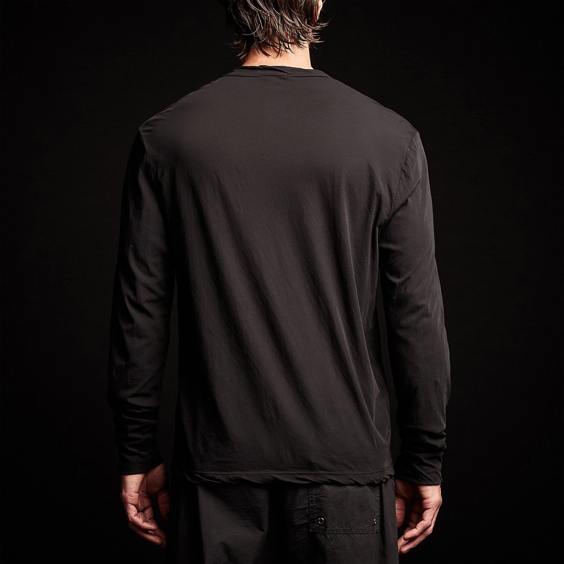 High Gauge Jersey Henley - Black sold by James Perse product image thumbnail 5