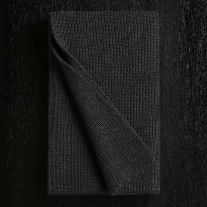 Thermal Cashmere Scarf - Black sold by James Perse