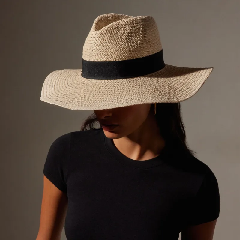 Harbor Straw Hat - Natural/Black sold by James Perse