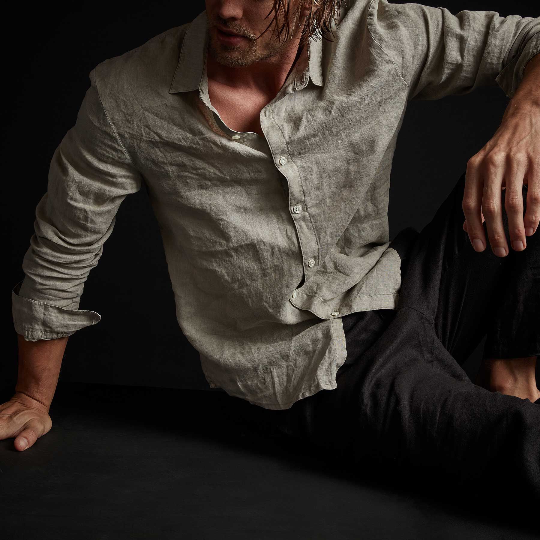 Classic Linen Shirt - Mineral Pigment sold by James Perse product image thumbnail 2