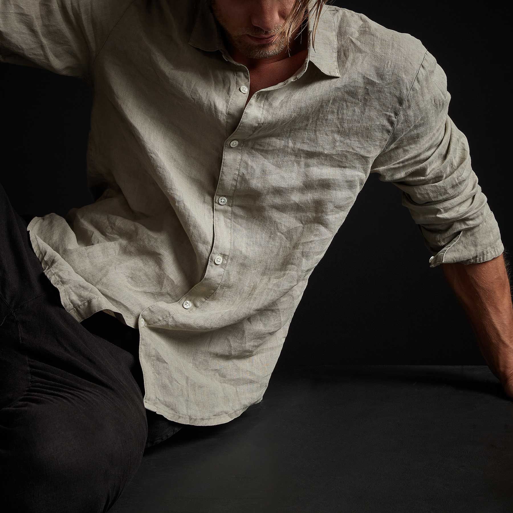 Classic Linen Shirt - Mineral Pigment sold by James Perse product image thumbnail 3