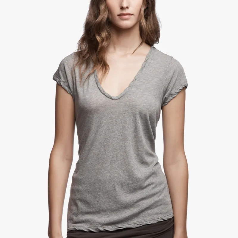 High Gauge Deep V Tee - Heather Grey sold by James Perse
