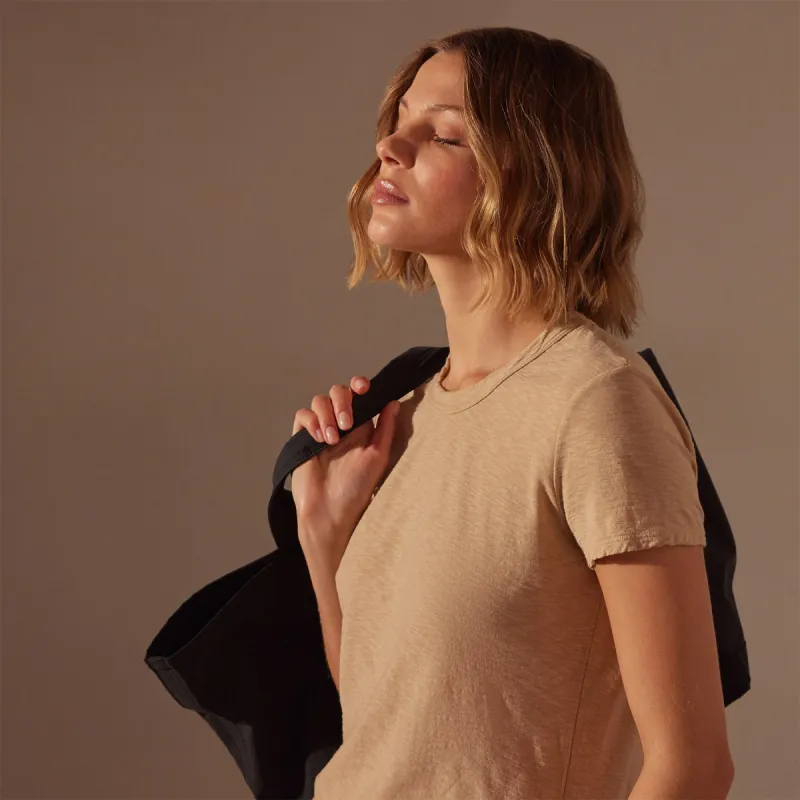 Sheer Slub Crew Neck Tee - Sand Dune sold by James Perse