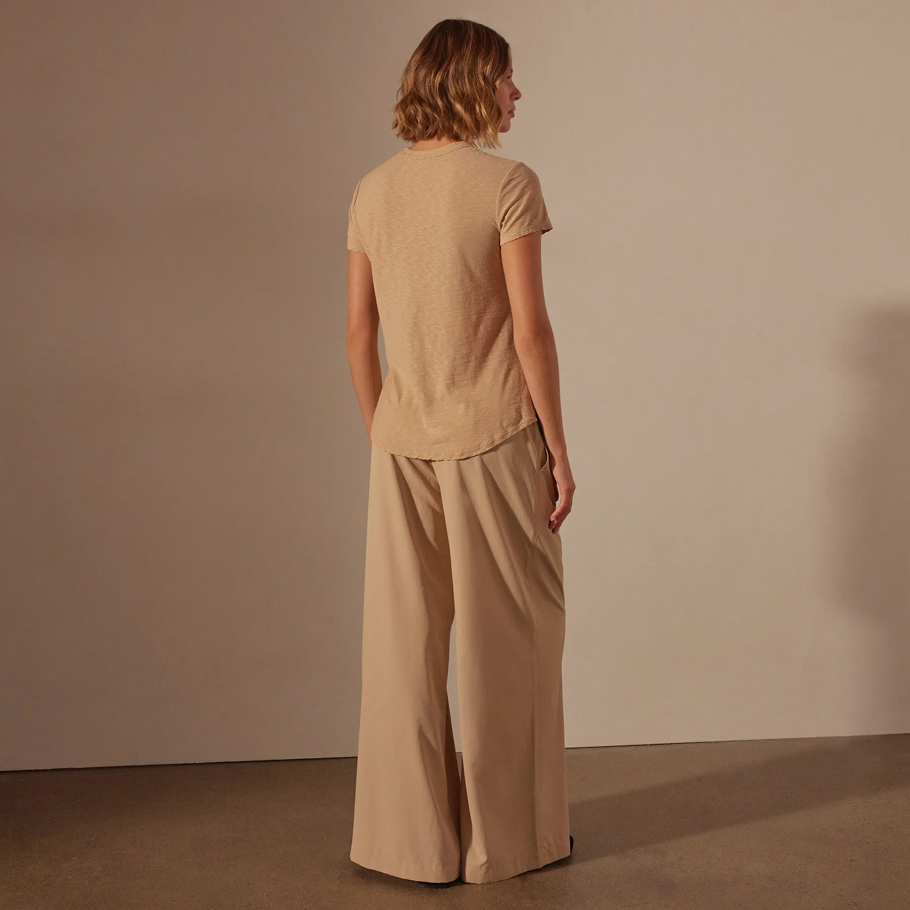 Sheer Slub Crew Neck Tee - Sand Dune sold by James Perse product image thumbnail 4