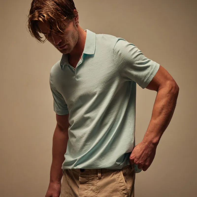 Sueded Jersey Polo - Taffy Pigment sold by James Perse
