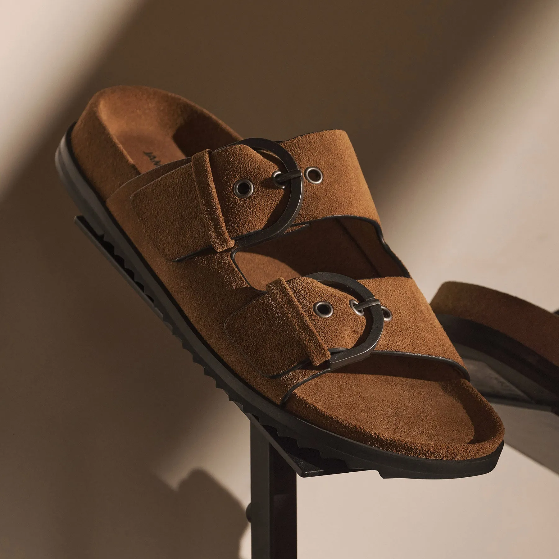 Women's Suede Buckle Slide - Tabacco sold by James Perse product image thumbnail 2