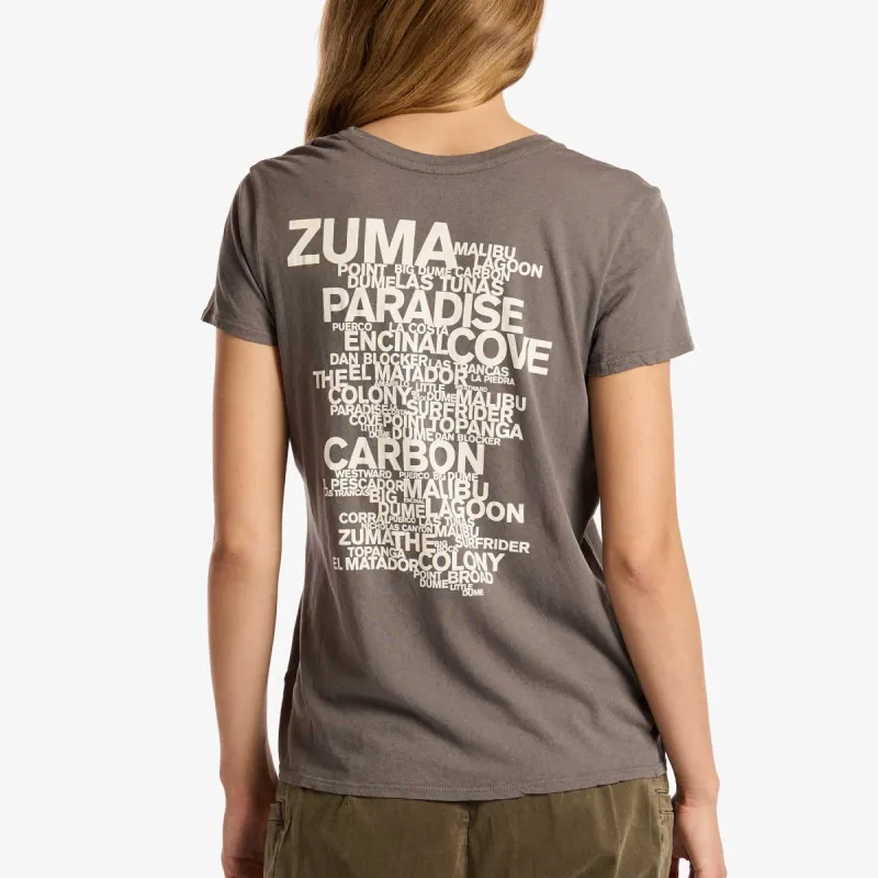 Malibu Beach Graphic Tee - Raccoon Grey sold by James Perse