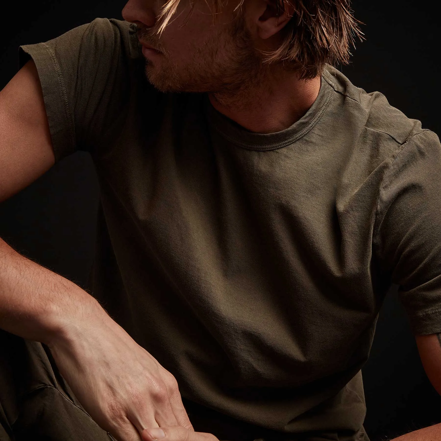 Short Sleeve Crew Neck - Old Whiskey Pigment sold by James Perse