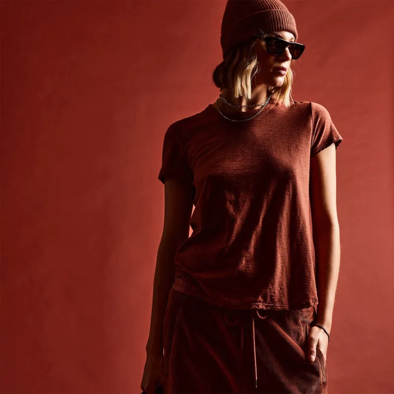 Sheer Slub Crew Neck Tee - Goji sold by James Perse