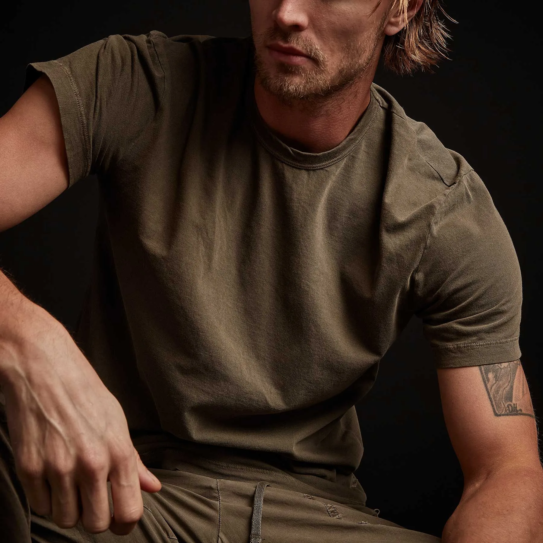 Short Sleeve Crew Neck - Old Whiskey Pigment sold by James Perse product image thumbnail 2