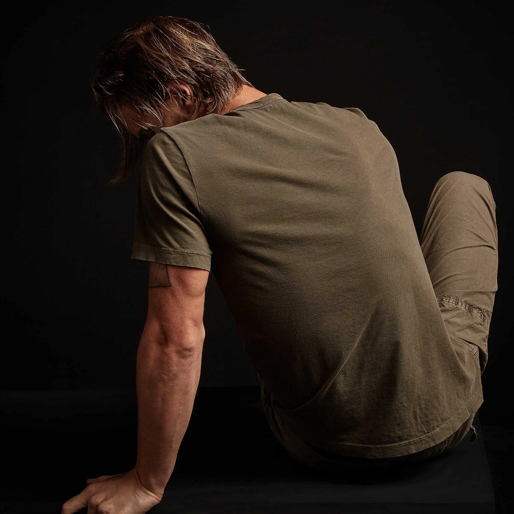 Short Sleeve Crew Neck - Old Whiskey Pigment sold by James Perse product image thumbnail 3