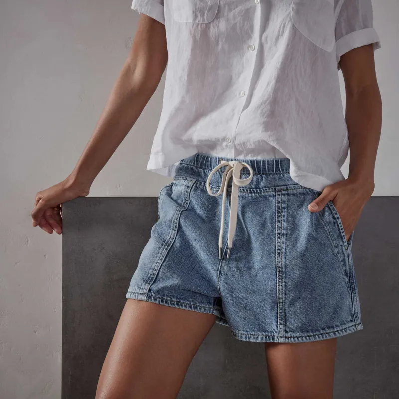 Patch Pocket Denim Short - Light Indigo sold by James Perse