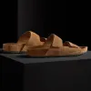 Women's Double Strap Suede Slide - Tabacco sold by James Perse