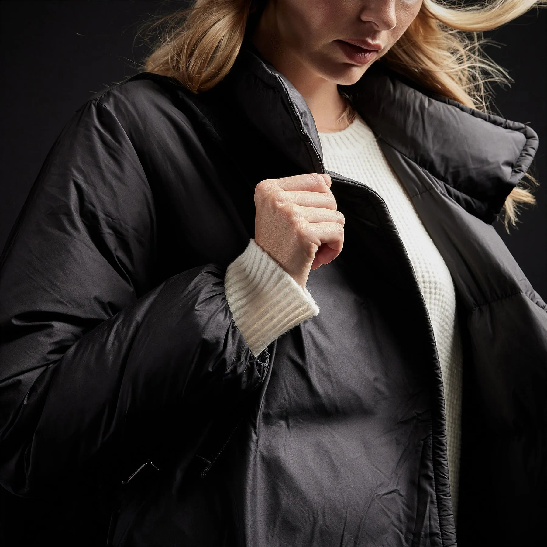 Down Duvet Coat - Black sold by James Perse product image thumbnail 4