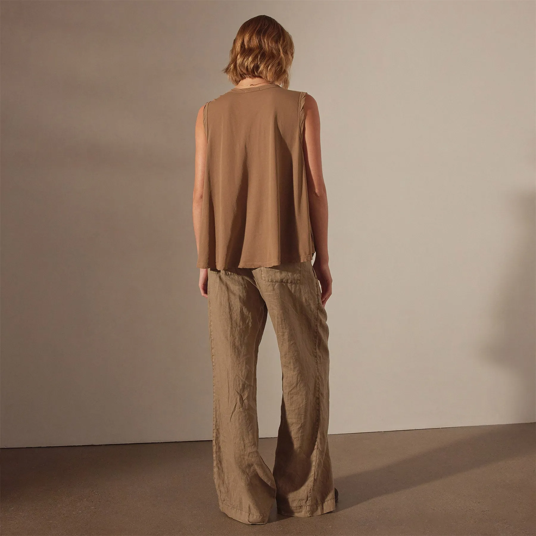 Fine Gauge A Line tank - Cashew sold by James Perse product image thumbnail 4