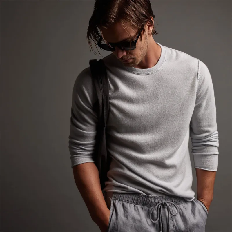 Recycled Cashmere Crew Neck Sweater - Clear Blue sold by James Perse