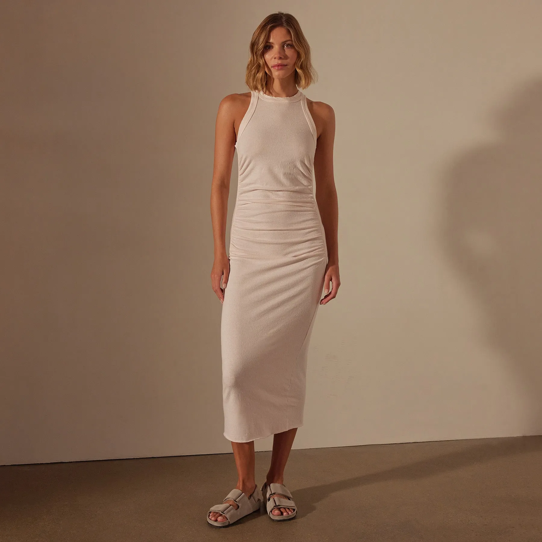 Ruched Cut Away Tank Dress - Zephyr Pigment sold by James Perse product image thumbnail 3