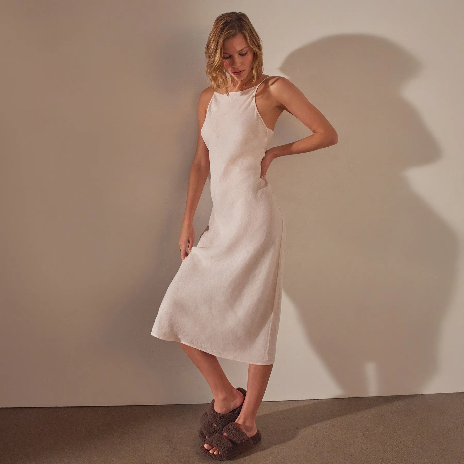 Lightweight Linen Cami Dress - Zephyr Pigment sold by James Perse