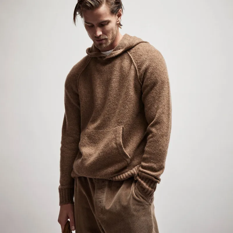 Mid Gauge Cashmere Hoodie - Chestnut sold by James Perse