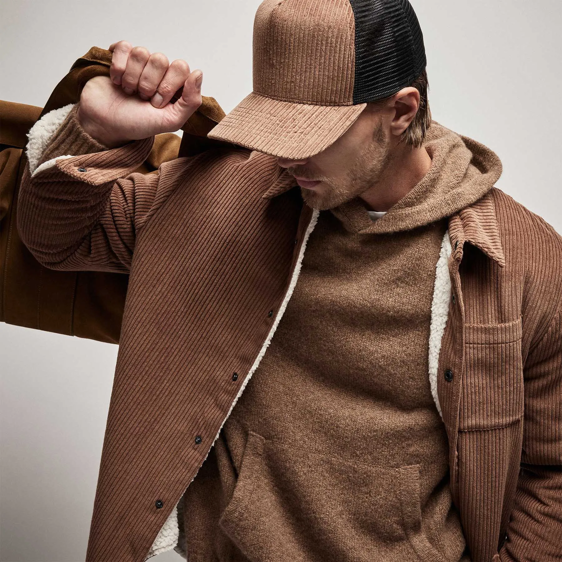 Mid Gauge Cashmere Hoodie - Chestnut sold by James Perse product image thumbnail 5