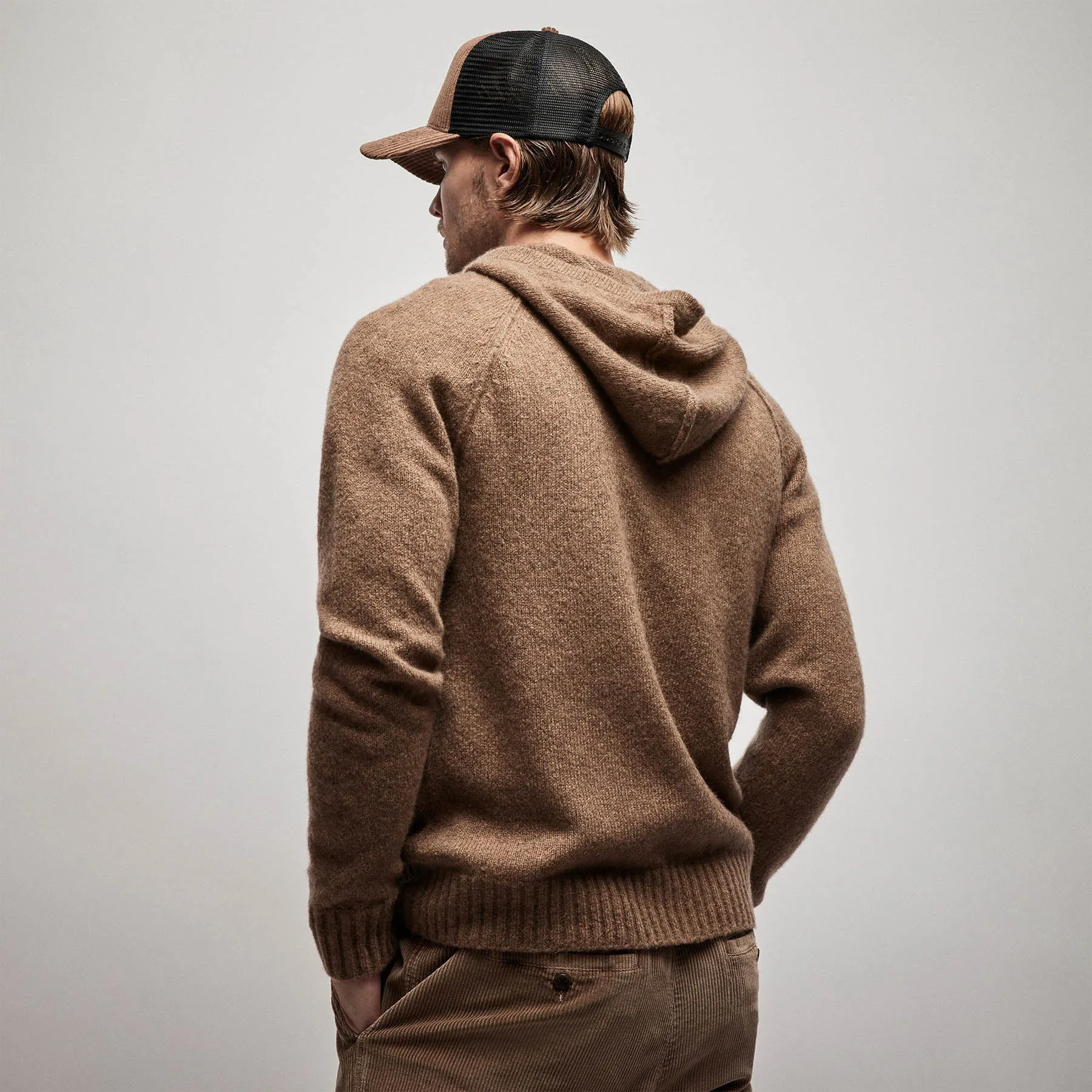 Mid Gauge Cashmere Hoodie - Chestnut sold by James Perse product image thumbnail 4