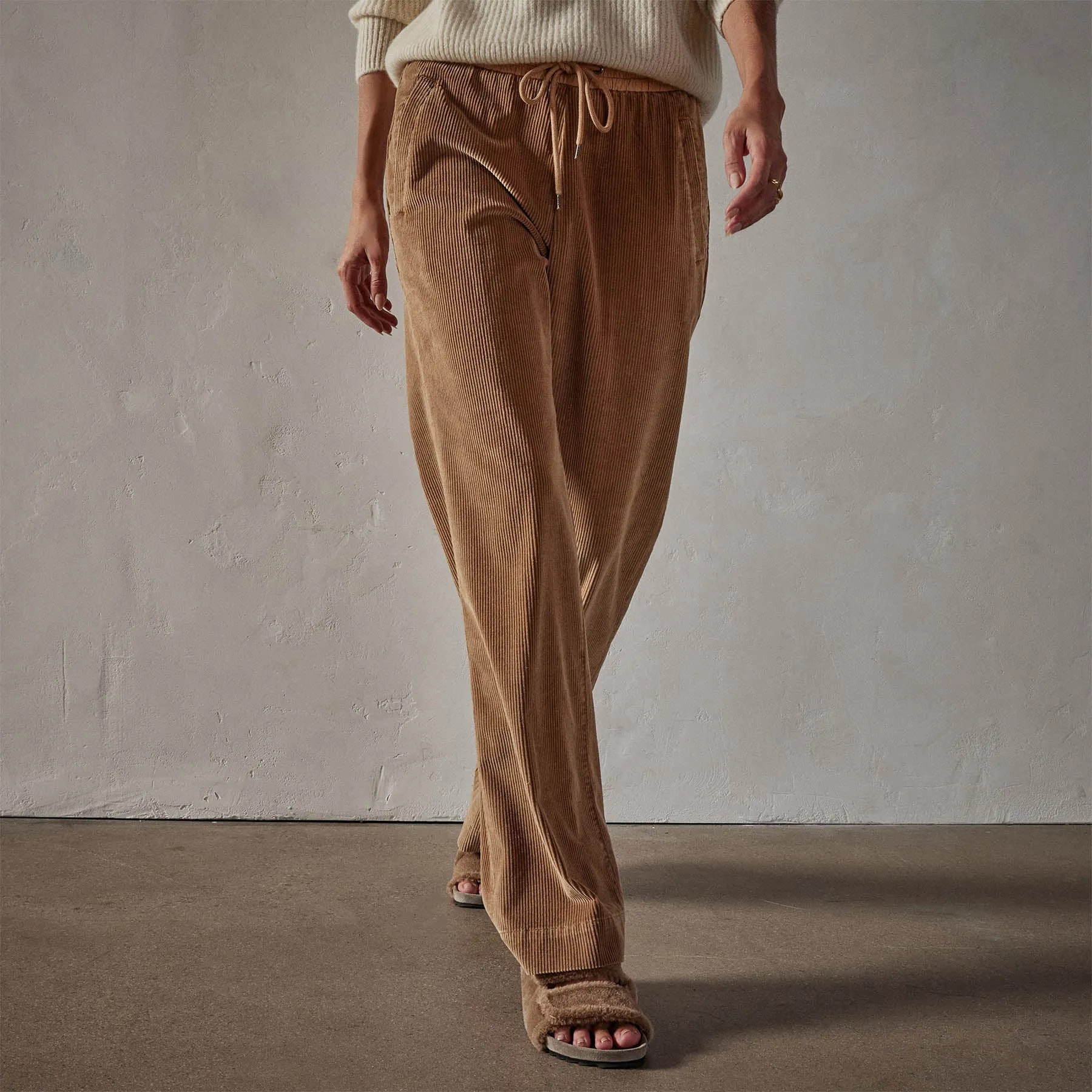 Wide Leg Corduroy Pant - Copper Pigment sold by James Perse product image thumbnail 2