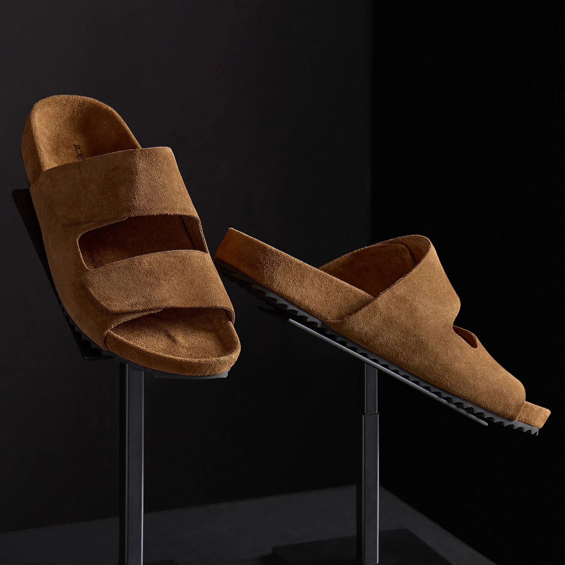 Men's Double Strap Suede Slide - Tobacco sold by James Perse product image thumbnail 2