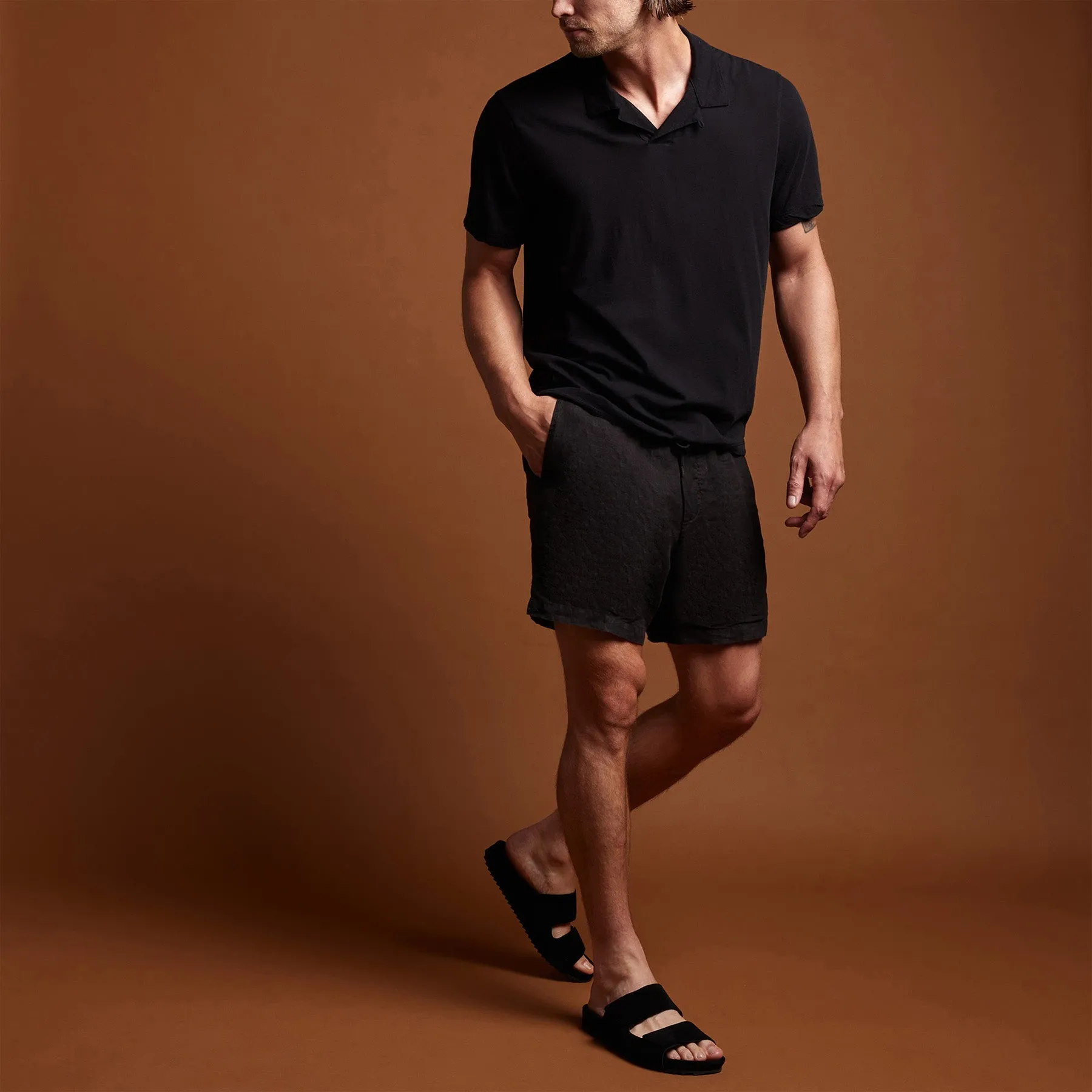 Lightweight Linen Short - Black sold by James Perse product image thumbnail 3
