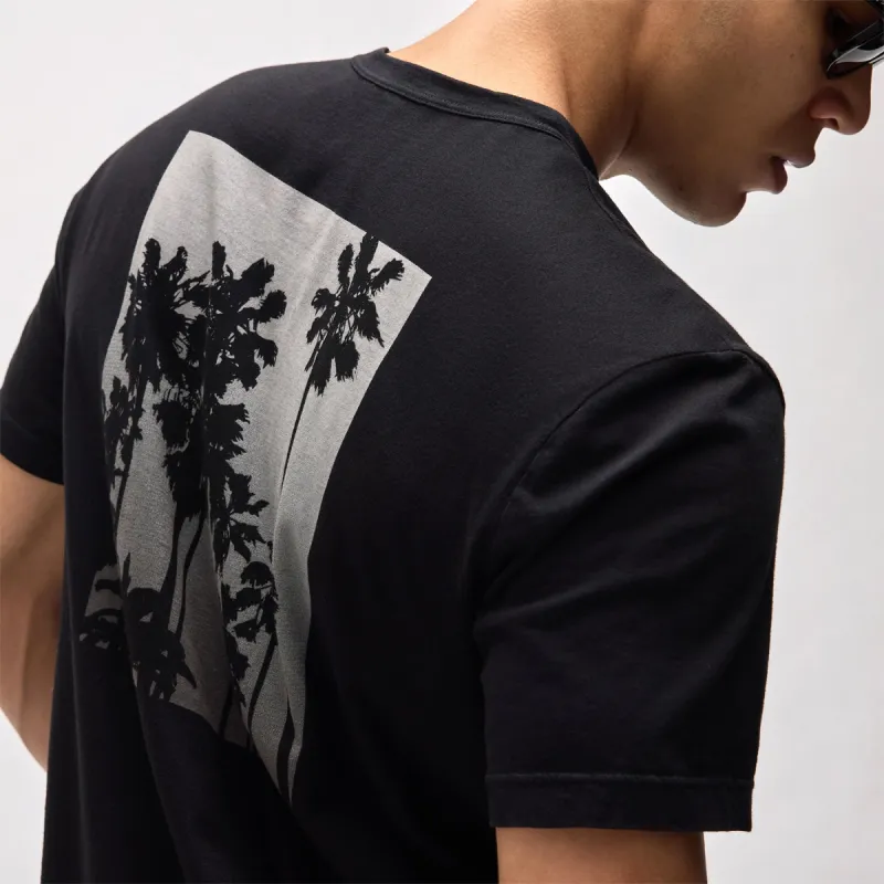Ombrè Palms Graphic Tee - Black/Grey sold by James Perse