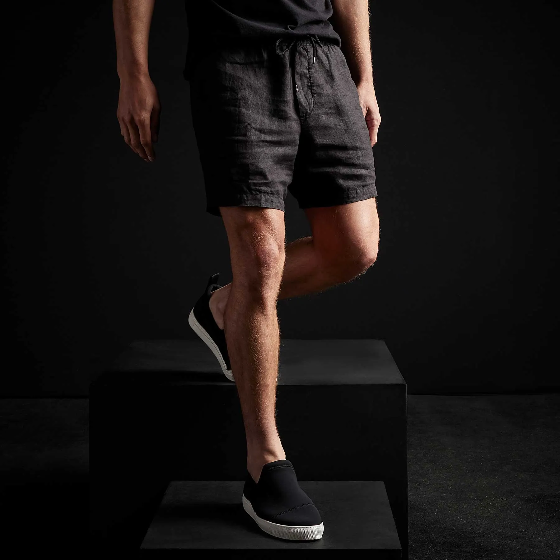 Lightweight Linen Short - Black sold by James Perse