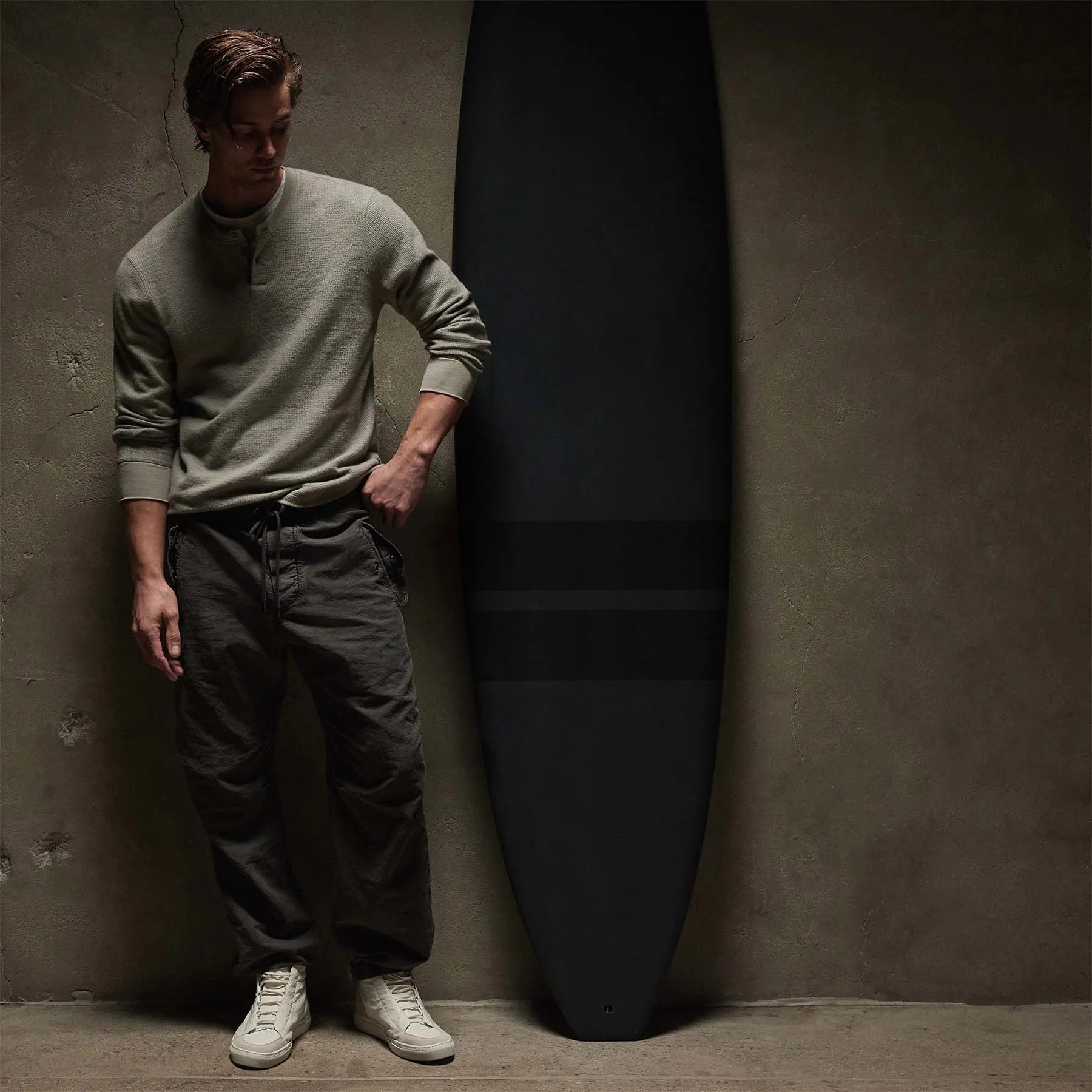 Thermal Knit Henley - Dapple sold by James Perse product image thumbnail 2